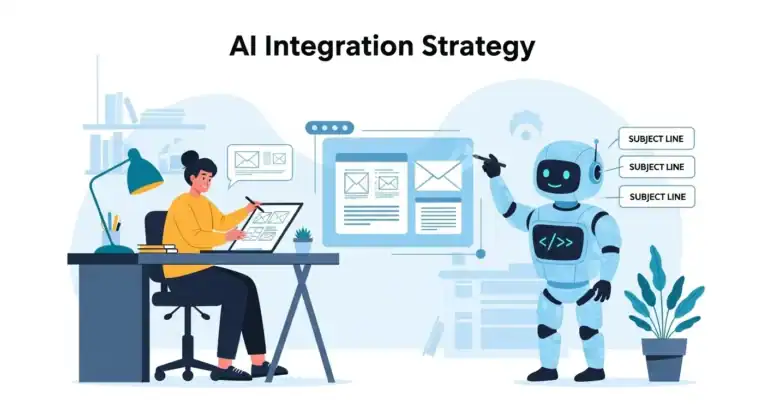 AI Integration Strategy Workflow: Human and AI collaboration diagram.
